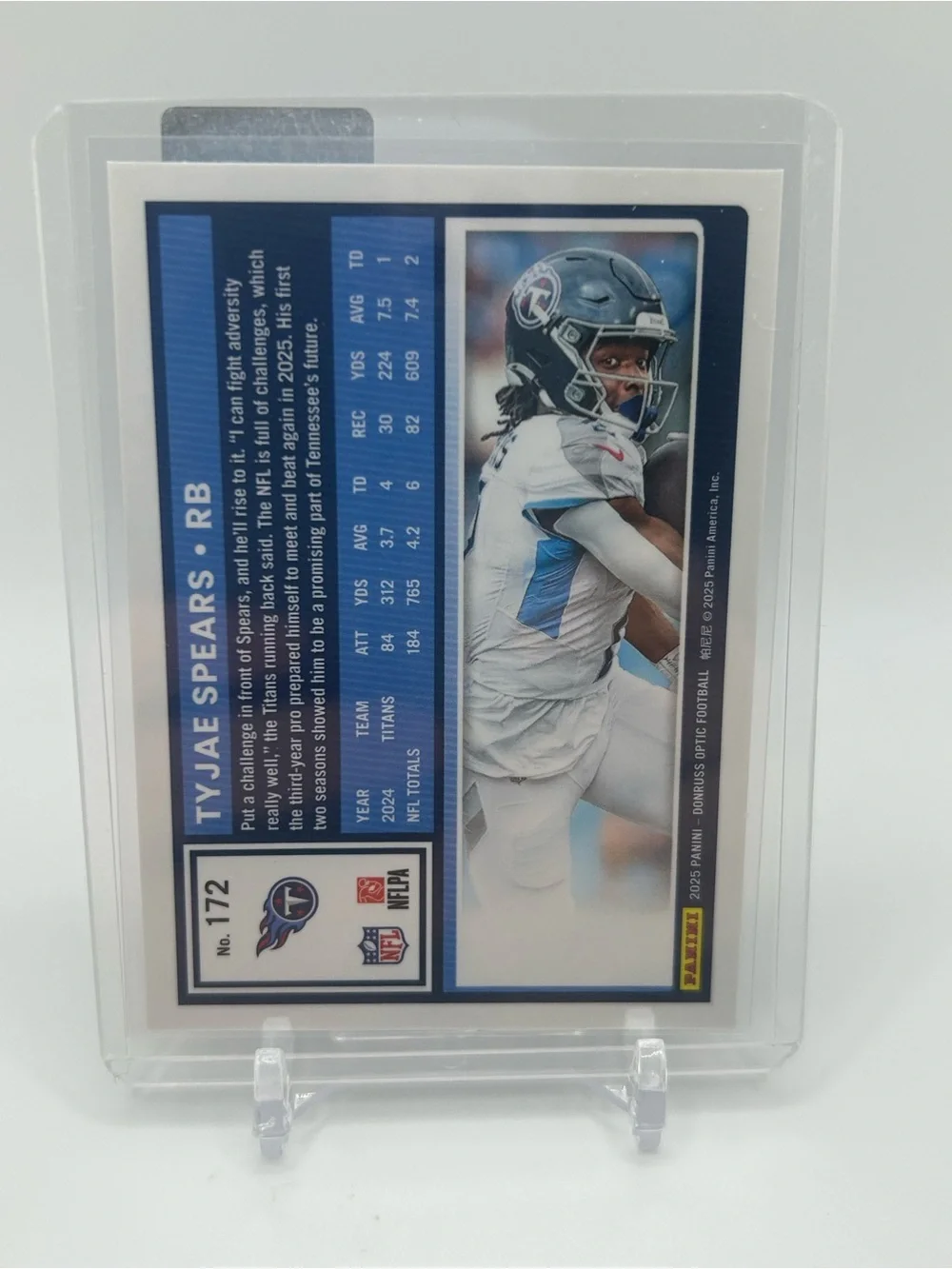 Tyjae Spears Tennessee Titans Football Card 🏈